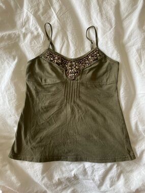 Vintage Garage Sequin-Embellished Tank Top